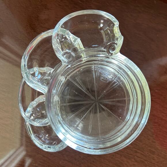 Vintage Fostoria Mademoiselle Clear Glass Coasters with Spoon Rest – Set of 4 - Picture 4 of 15